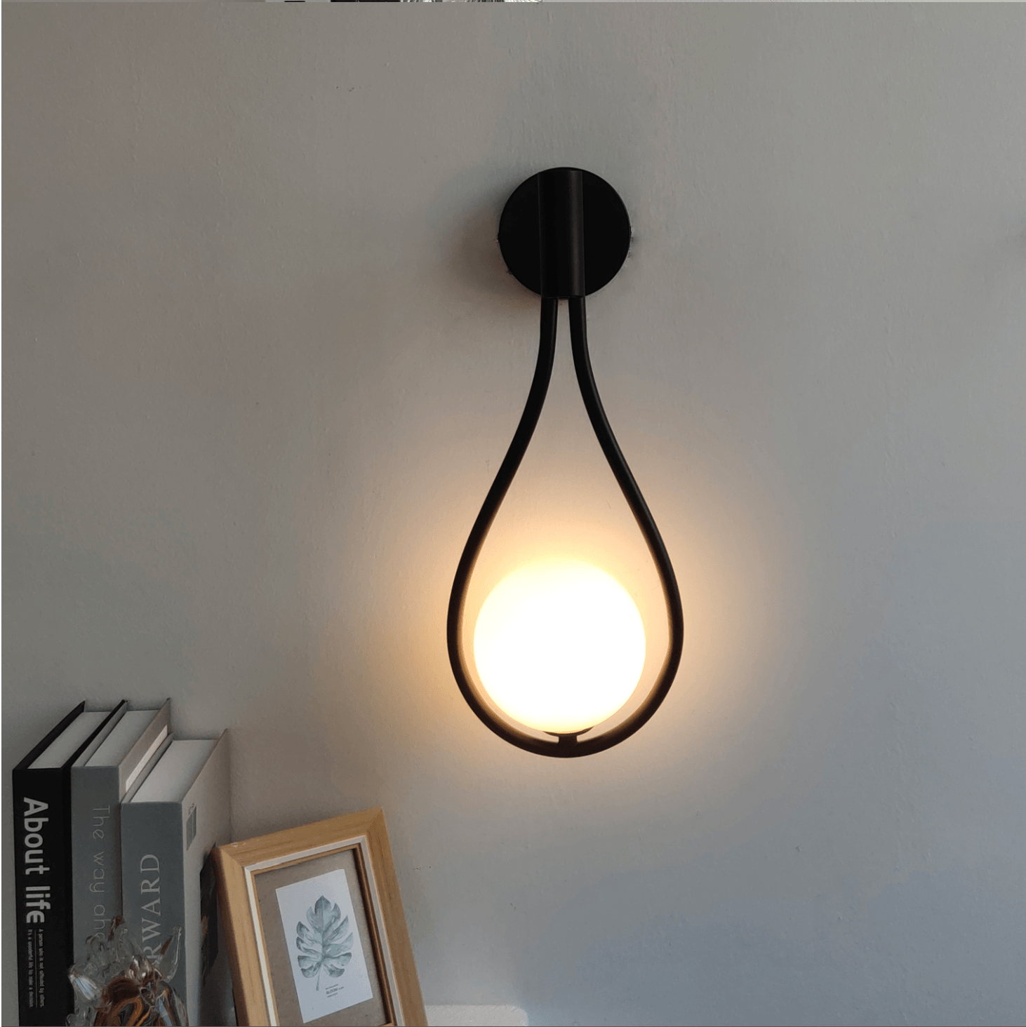 Metal Wall Sconce Minimalist Lamp Gold Black Silver Finish Hardwired Fixture Bedroom Hallway Living Room Dining Room Sconce | Thomler