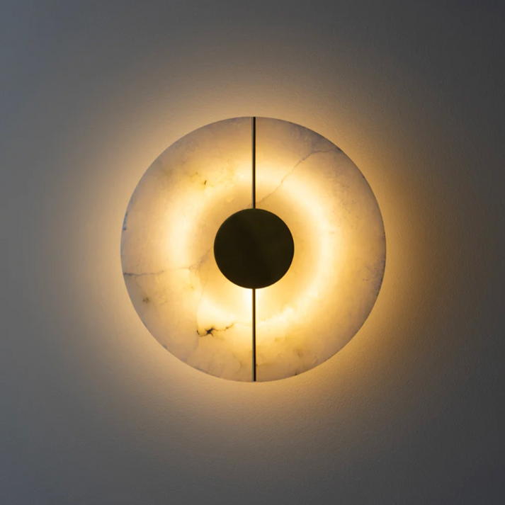 Wall Lamp Marble 16.7 in Warm LED Bedroom Hallway Modern Nordic Minimalist Sconce Lighting Fixture | Thomler
