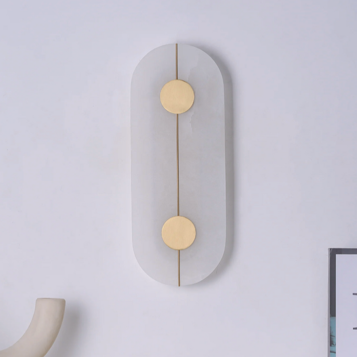 Wall Lamp Marble 16.7 in Warm LED Bedroom Hallway Modern Nordic Minimalist Sconce Lighting Fixture | Thomler
