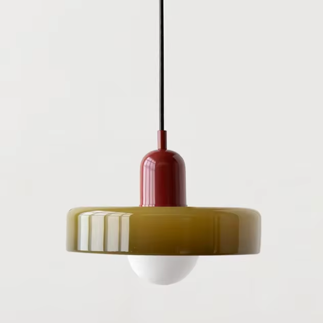 Two-Tone Glass Drop Ceiling Light Fixture for Kitchen Island Dining Room Modern Hanging Lamp | Thomler