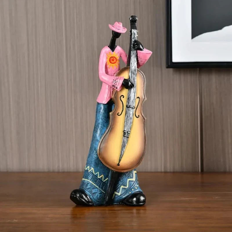 Jazz Musician Resin Sculpture Set – Abstract Band Figurines for Living Room & Shelf Décor | Thomler