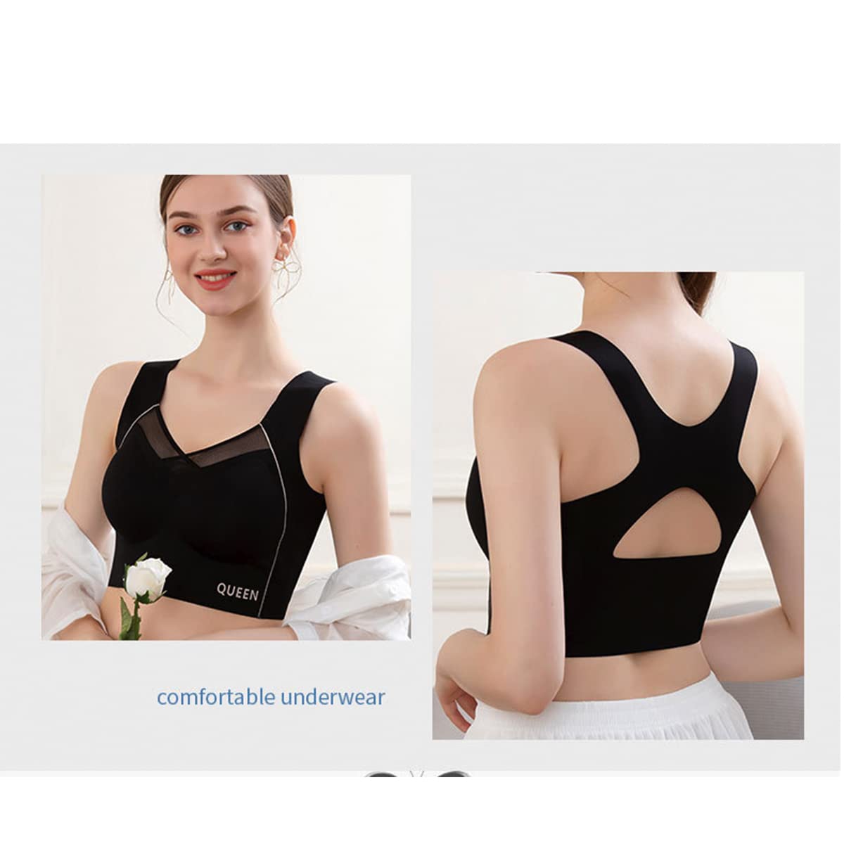 Wireless Full Coverage Support Bra with Cushioned Straps & Seamless Lift for All-Day Comfort | Thomler
