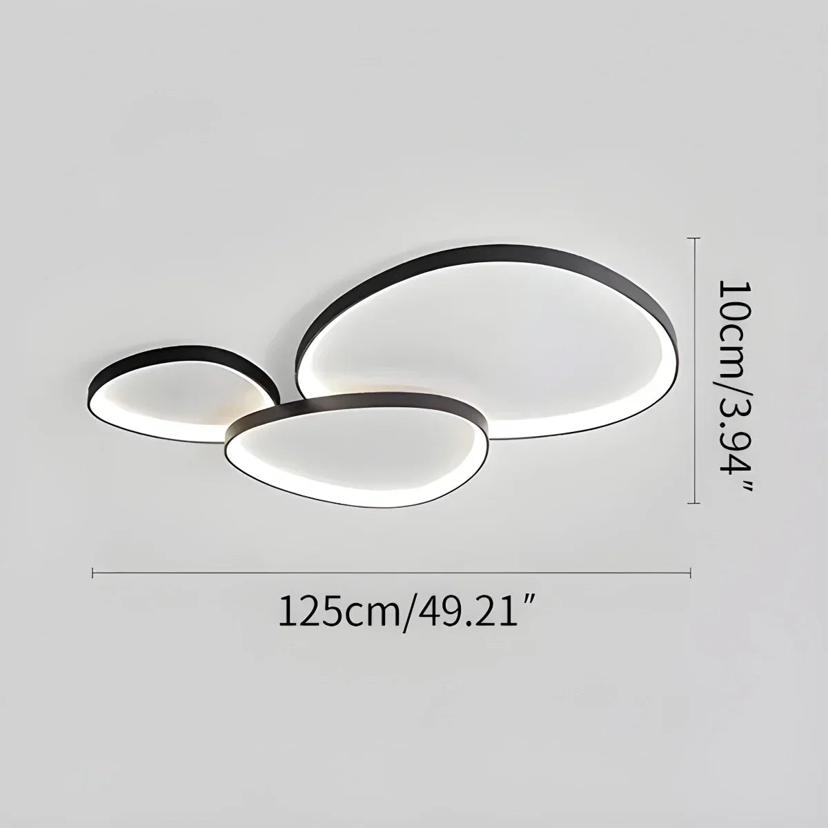 Ceiling Light Metal Oval 60.0 cm Dimmable LED Bedroom Hallway Living Room Adjustable Light Colours | Thomler