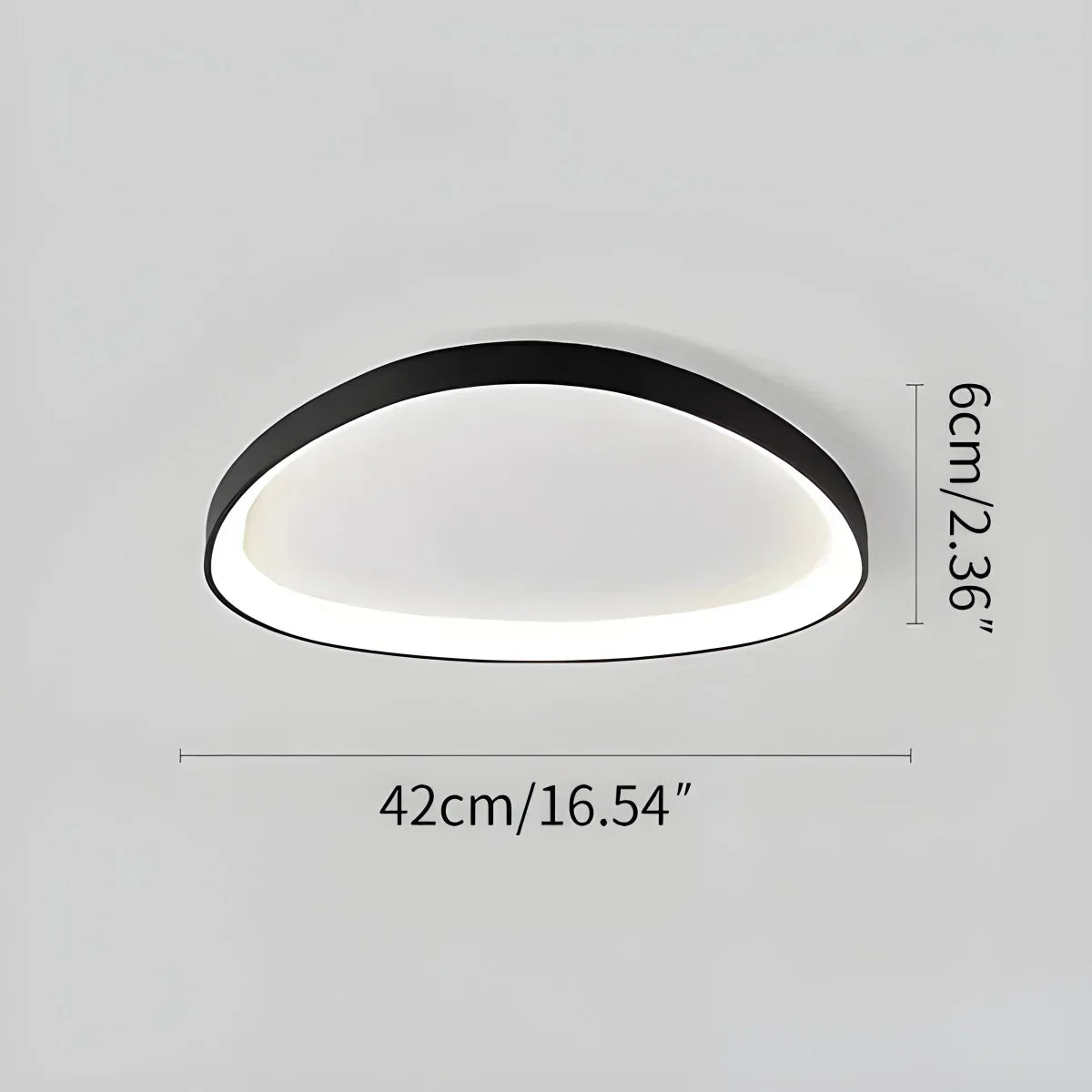 Ceiling Light Metal Oval 60.0 cm Dimmable LED Bedroom Hallway Living Room Adjustable Light Colours | Thomler