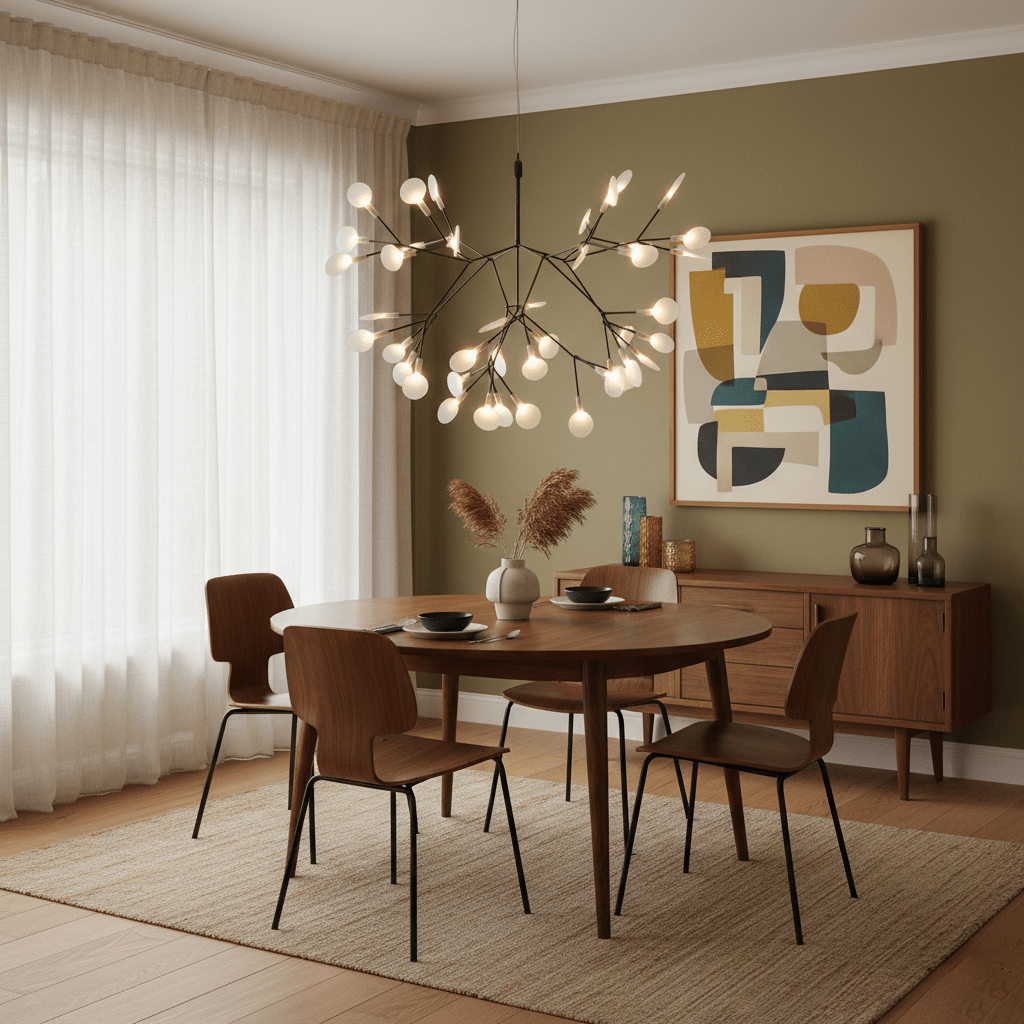 Black Firefly LED Chandelier 38.6 in Decorative Ceiling Light Warm Ambient Lighting Modern Living Room Bedroom Dining Area | Thomler