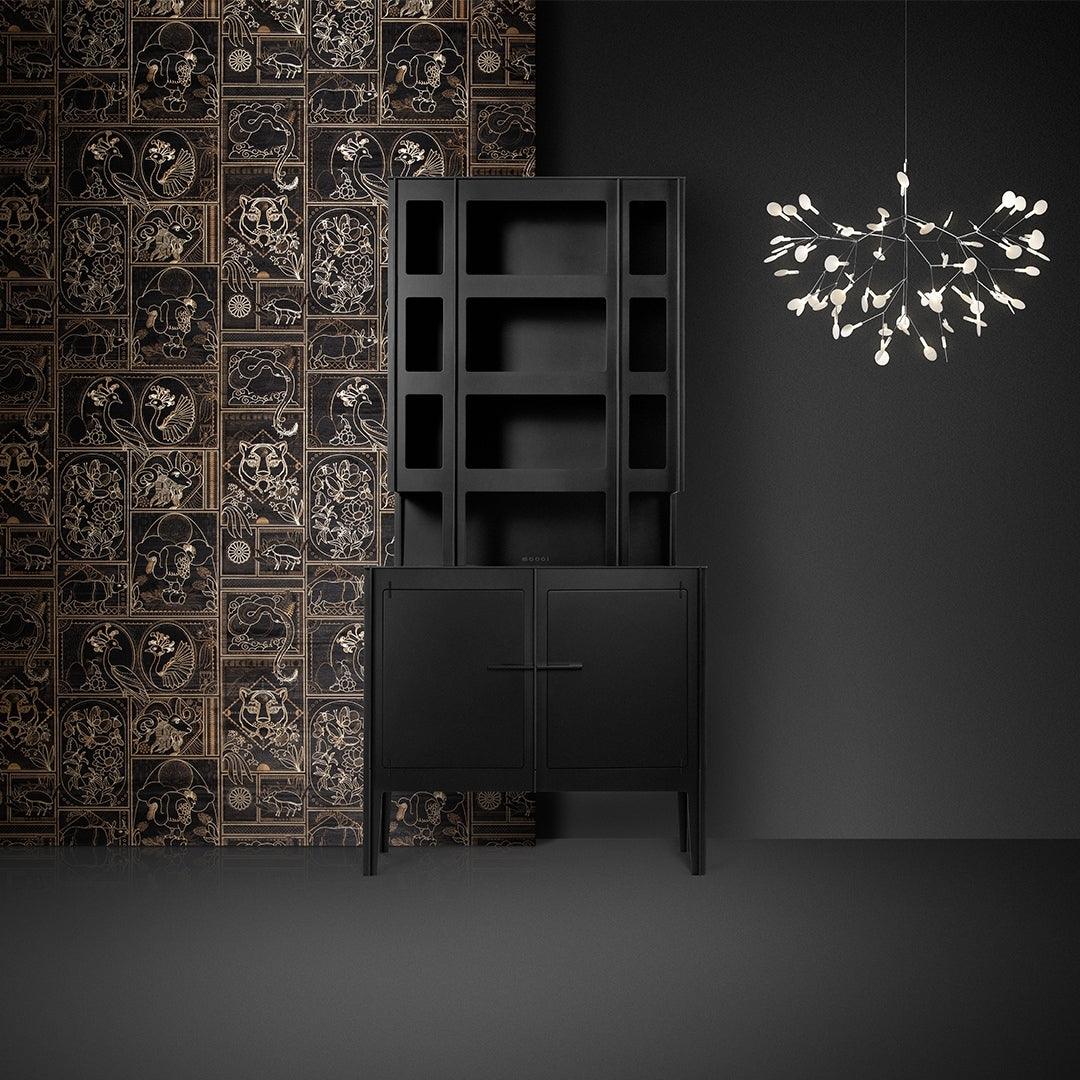 Black Firefly LED Chandelier 38.6 in Decorative Ceiling Light Warm Ambient Lighting Modern Living Room Bedroom Dining Area | Thomler