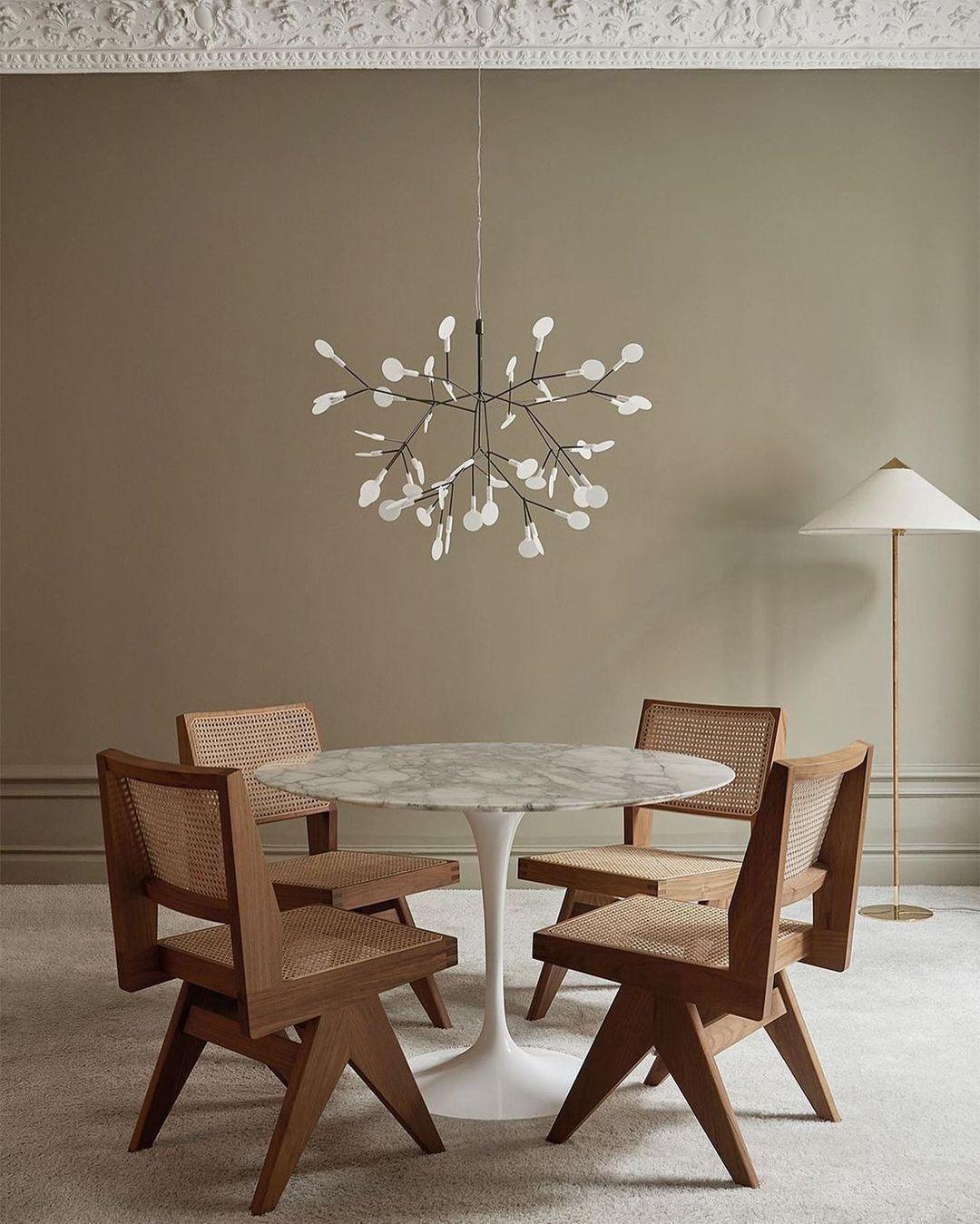 Black Firefly LED Chandelier 38.6 in Decorative Ceiling Light Warm Ambient Lighting Modern Living Room Bedroom Dining Area | Thomler