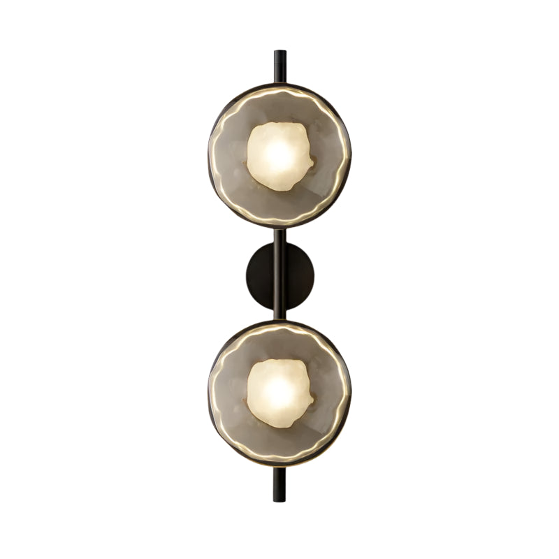 Wall Lamp Glass 7.9 in LED Black Or Gold Bedroom Hallway Decorative Modern Sconce Lighting Fixture | Thomler