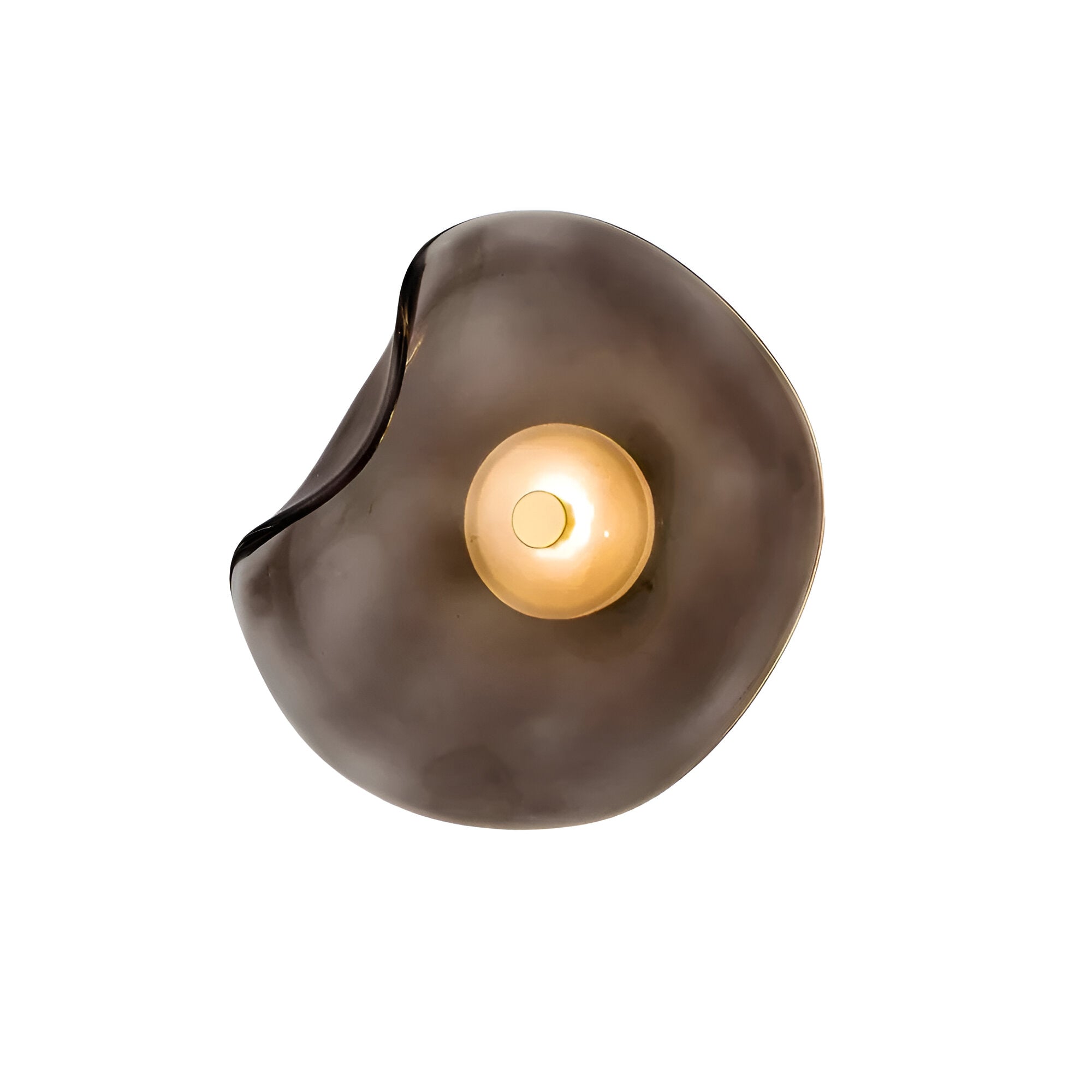 Wall Lamp Curved Glass 9.8 in LED Warm White Indoor Up Down Lighting Bedroom Hallway Fixture Modern Minimal | Thomler