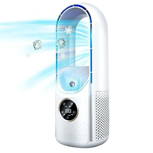 Whisper-Quiet Bladeless Personal Air Cooler for Desk and Bedroom, Portable Compact Desktop Fan with Multiple Speed Settings, Energy-Efficien | Thomler