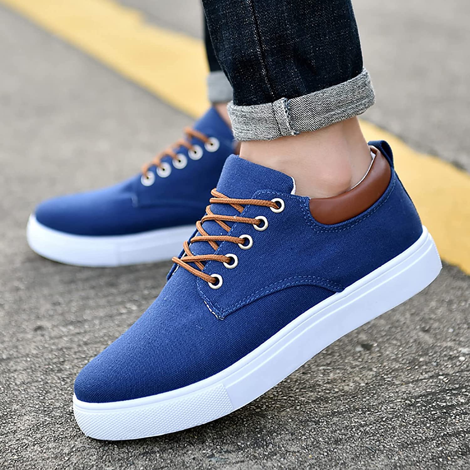 Canvas Sneakers for Men with Platform Sole – Casual Lace-Up Shoes for Work, Weekends & Everyday Wear | Thomler
