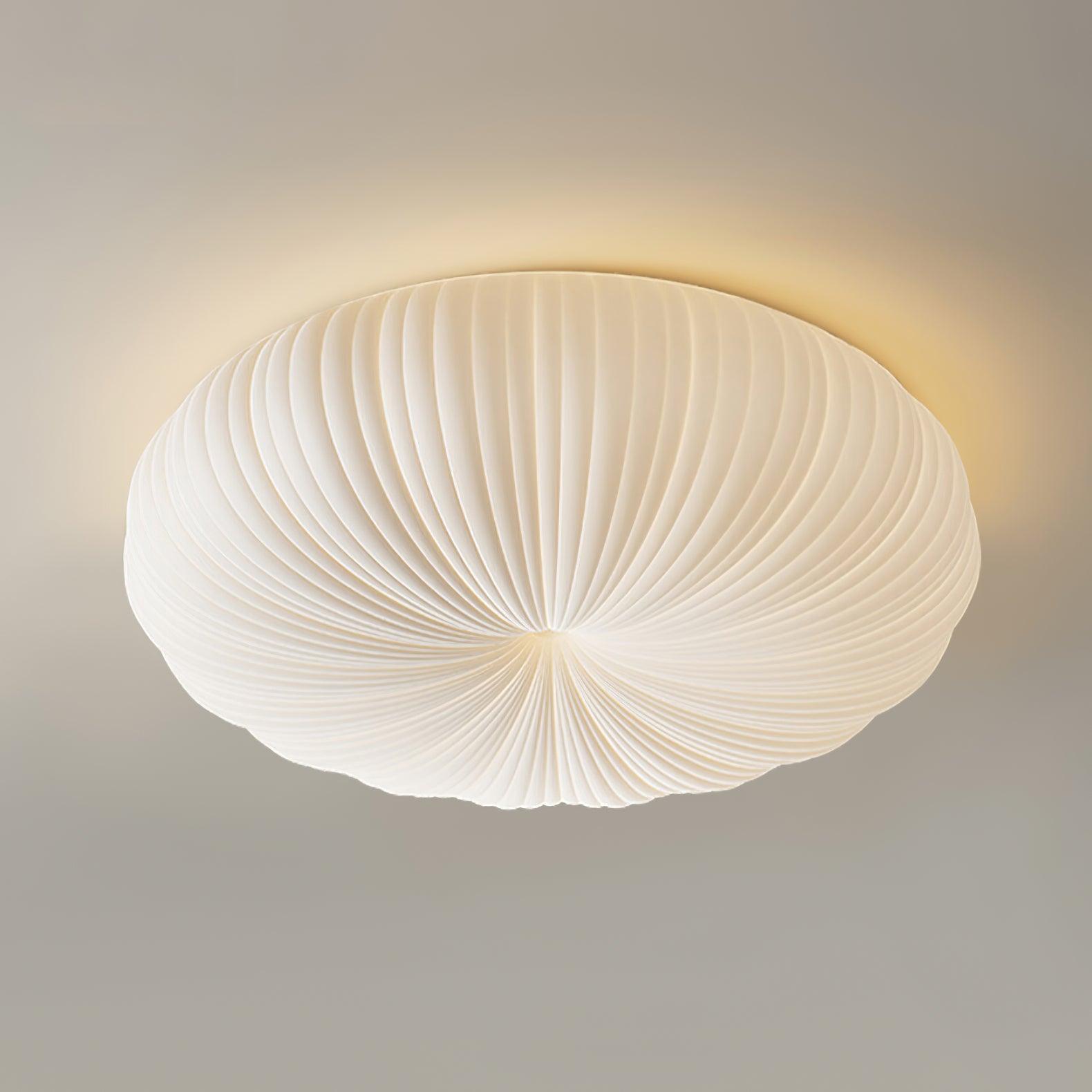 Ceiling Light Metal Acrylic 17.7 in White LED Living Room Flush Mount Modern Dimmable Remote Control Fixture | Thomler