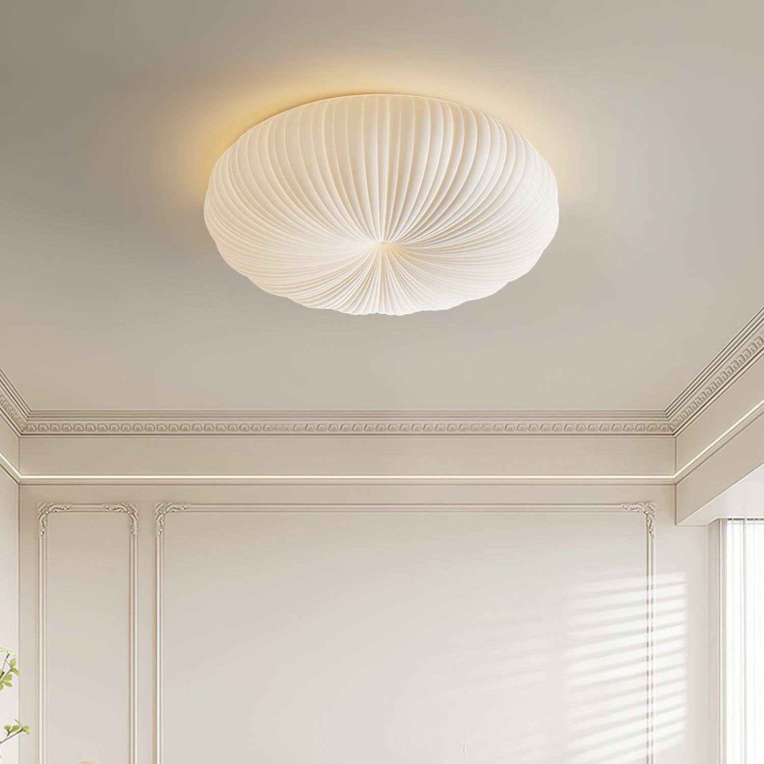 Ceiling Lamp Metal PE Acrylic 55.0 cm White Living Room Dimmable Remote Control LED Flush Mount Light | Thomler