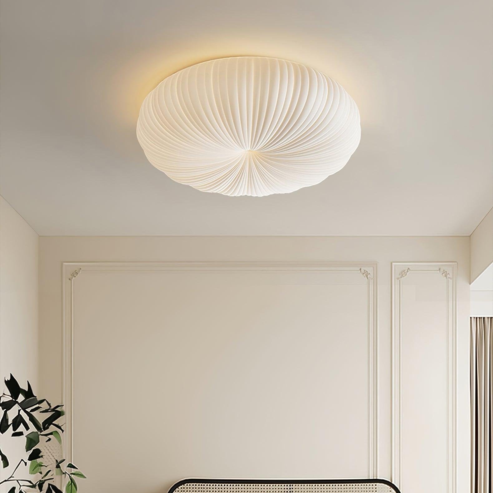Ceiling Lamp Metal PE Acrylic 55.0 cm White Living Room Dimmable Remote Control LED Flush Mount Light | Thomler