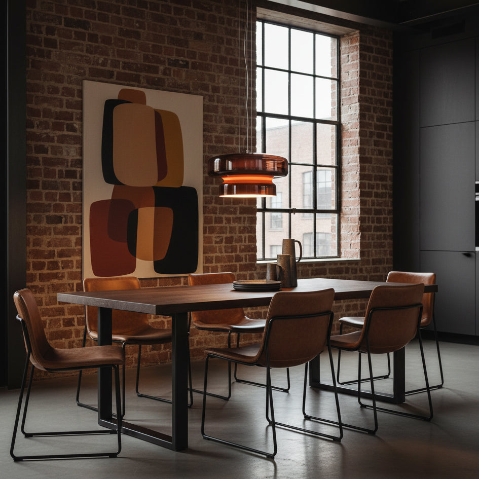 Pendant Light Cast Glass 40.0 cm Chrome Dining Room Kitchen Island Hanging Ceiling Lamp Adjustable E27 | Thomler