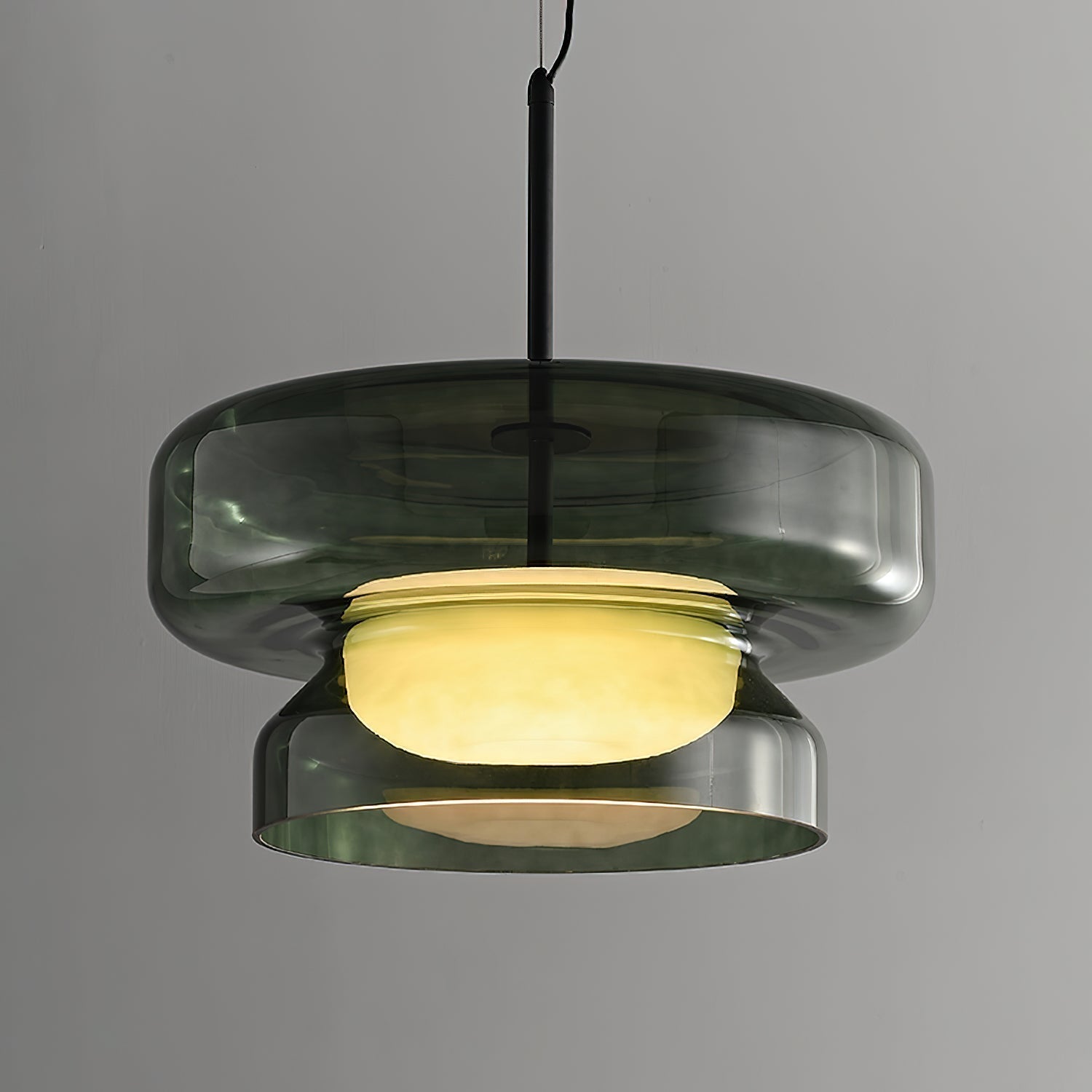 Pendant Light Glass Metal LED 40.0 cm Adjustable Brown Dining Room Kitchen Island Ceiling Lamp | Thomler