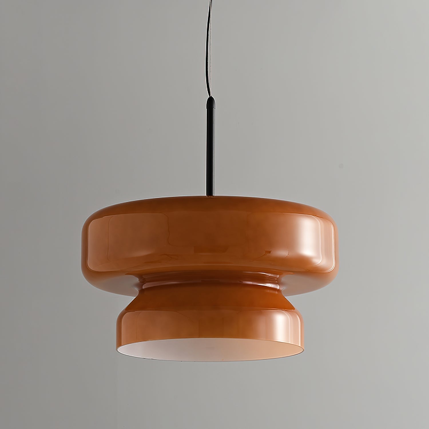 Pendant Light Glass Metal LED 40.0 cm Adjustable Brown Dining Room Kitchen Island Ceiling Lamp | Thomler
