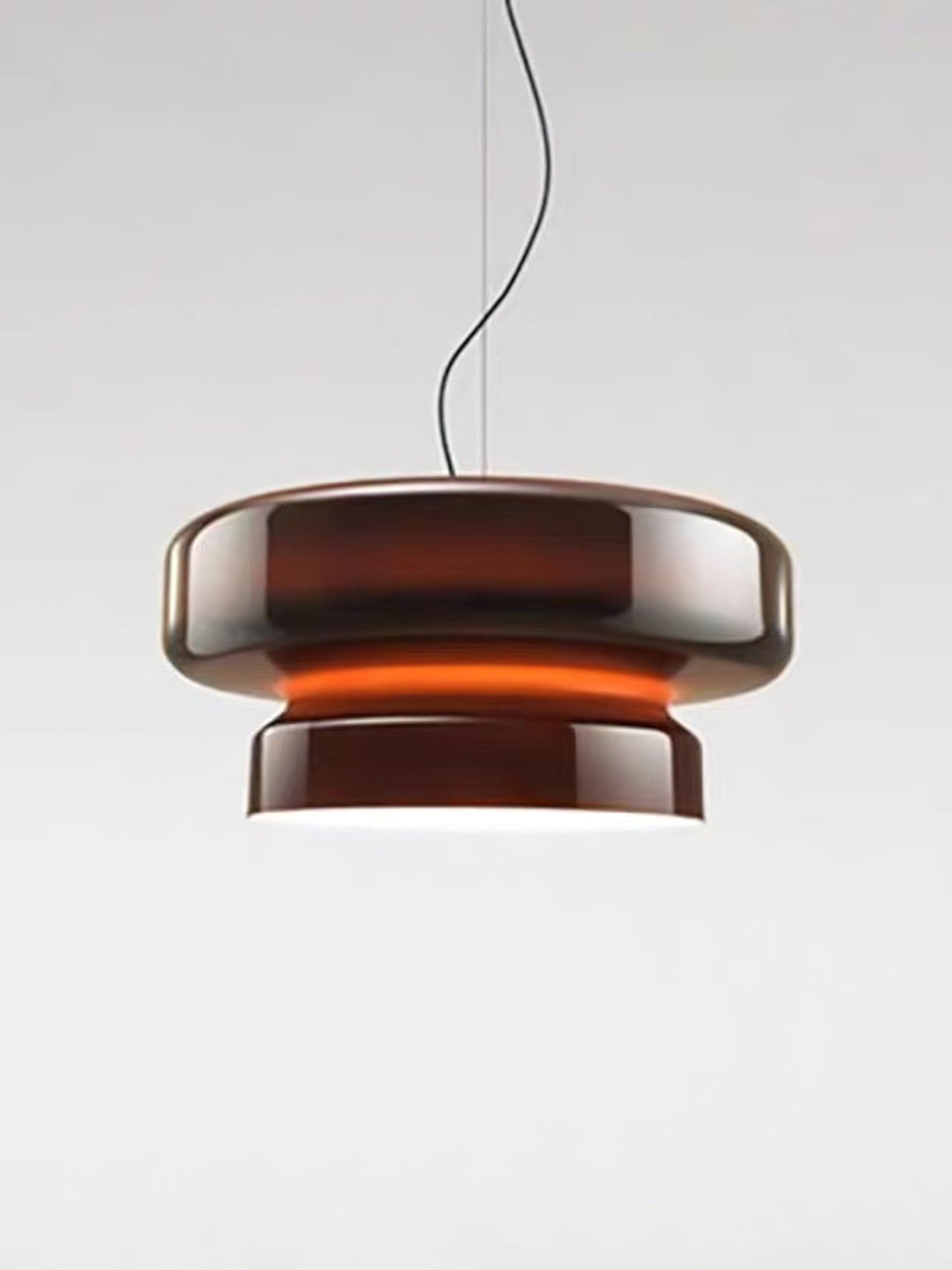 Pendant Light Glass Metal LED 40.0 cm Adjustable Brown Dining Room Kitchen Island Ceiling Lamp | Thomler