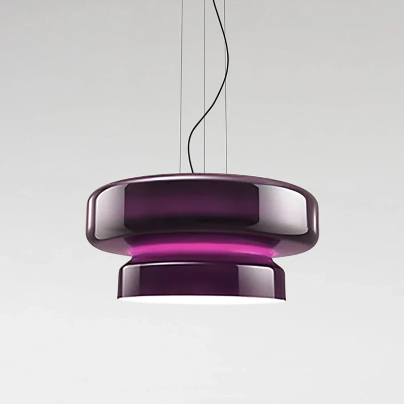Pendant Light Cast Glass 40.0 cm Chrome Dining Room Kitchen Island Hanging Ceiling Lamp Adjustable E27 | Thomler