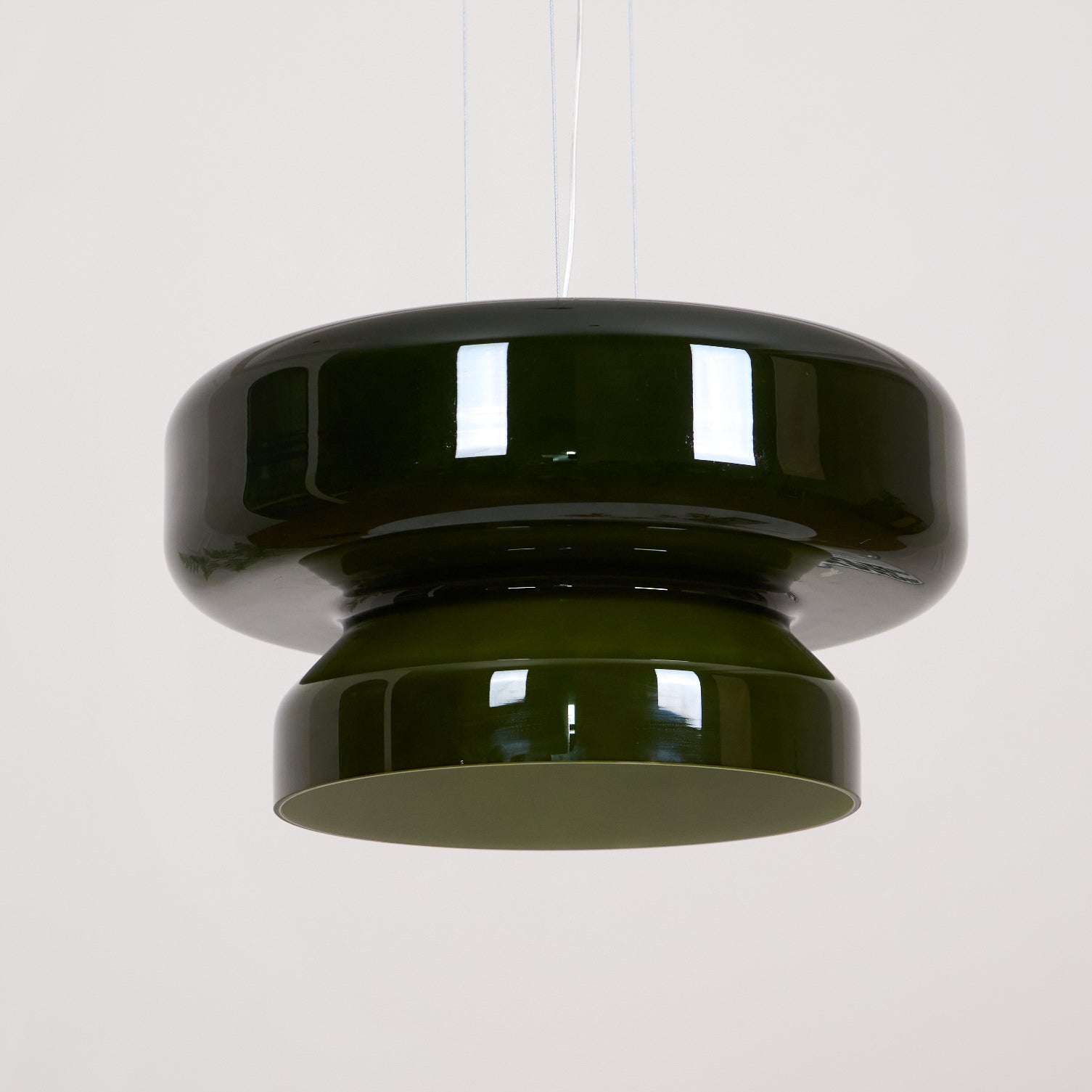 Pendant Light Cast Glass 40.0 cm Chrome Dining Room Kitchen Island Hanging Ceiling Lamp Adjustable E27 | Thomler