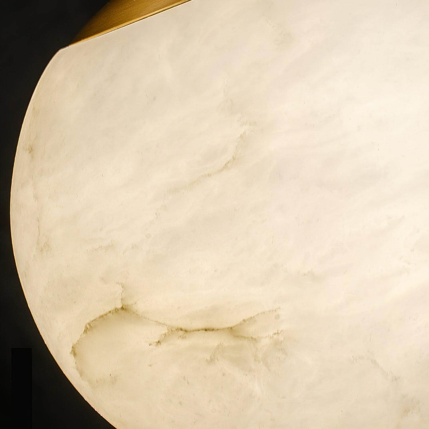 Pendant Light Alabaster Sphere 4.7 in Brass Small Dining Kitchen Island Hanging Ceiling Lamp Modern Minimalist | Thomler