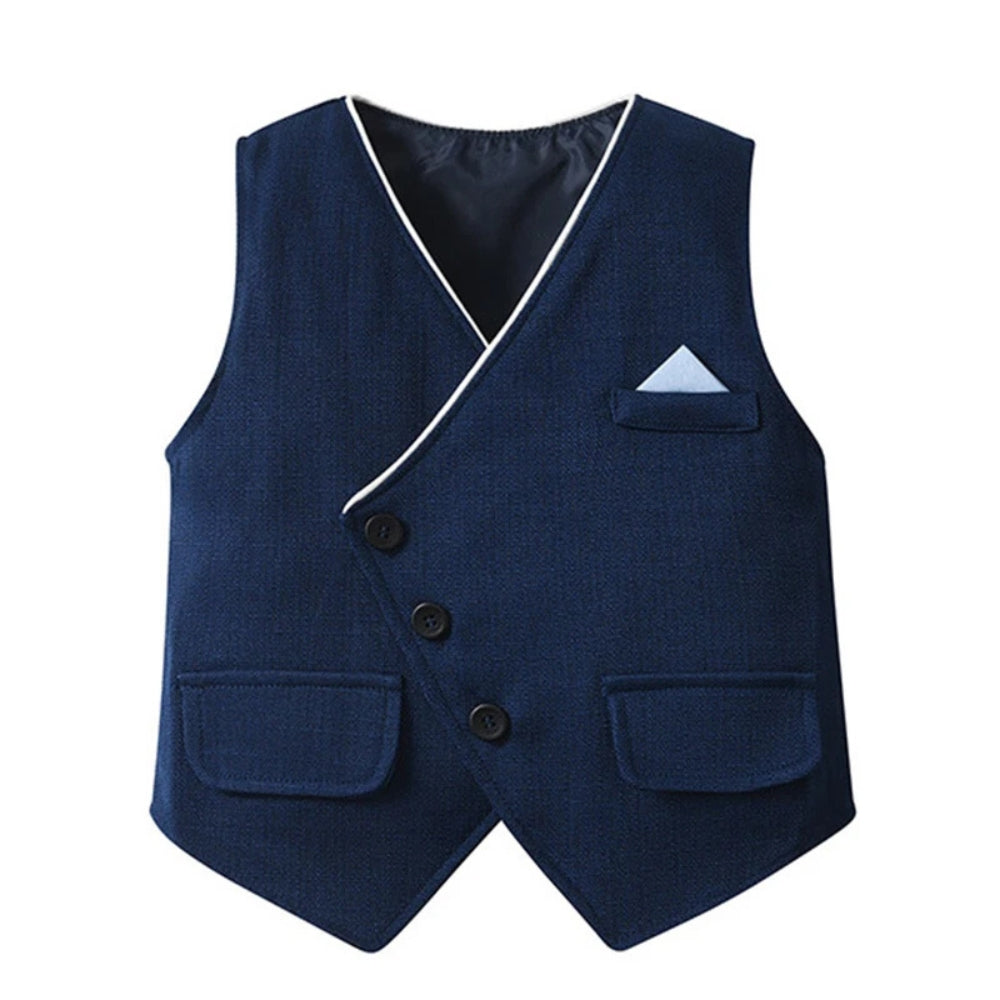 Boys 3-Piece Formal Suit Set with Shirt, Vest, Pants & Bow Tie for Weddings, Parties & Special Occasions | Soft Cotton Dress Outfit | Thomler