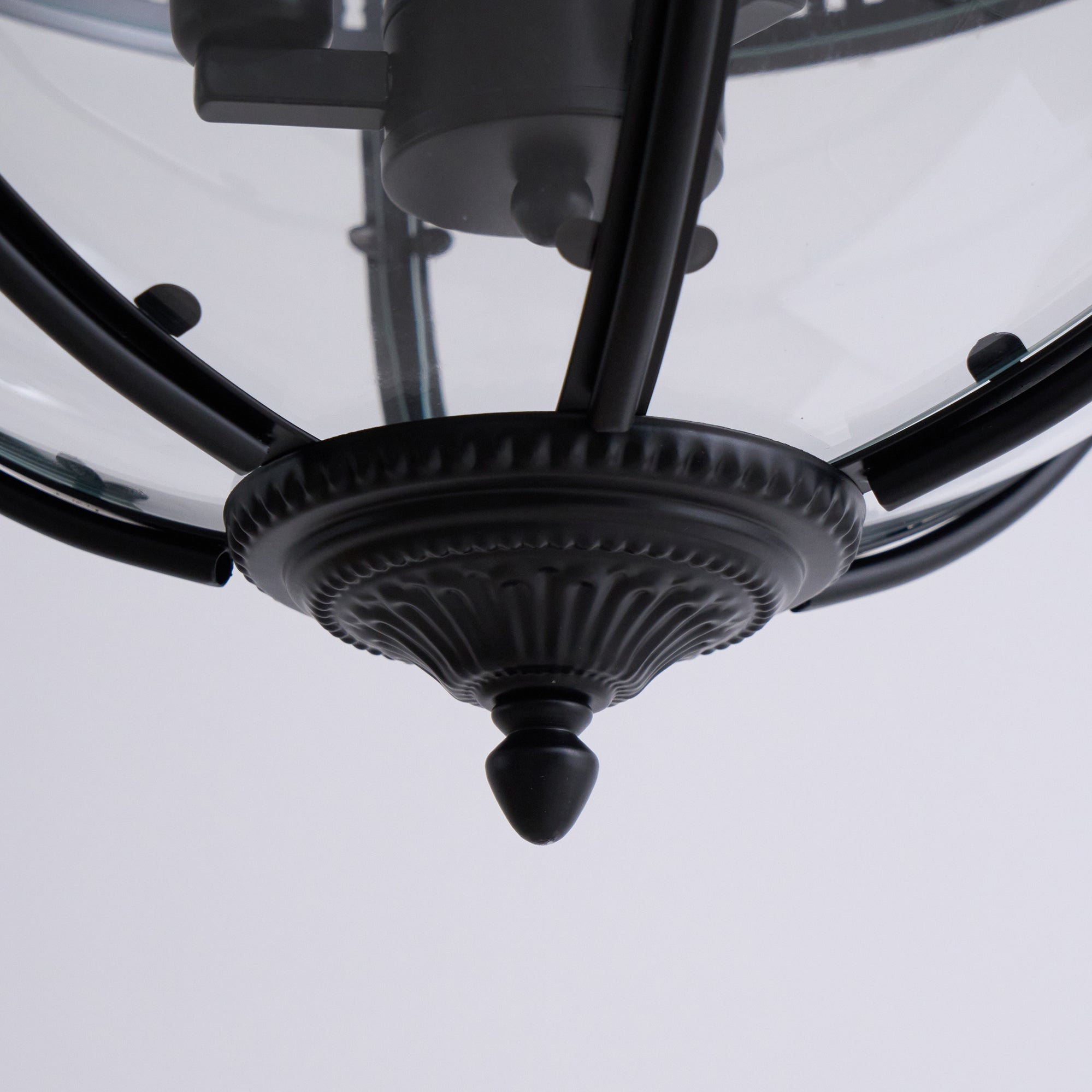 Pendant Light Glass Globe E12 Metal Frame Vintage Indoor Dining Room Hanging Ceiling Fixture | Thomler