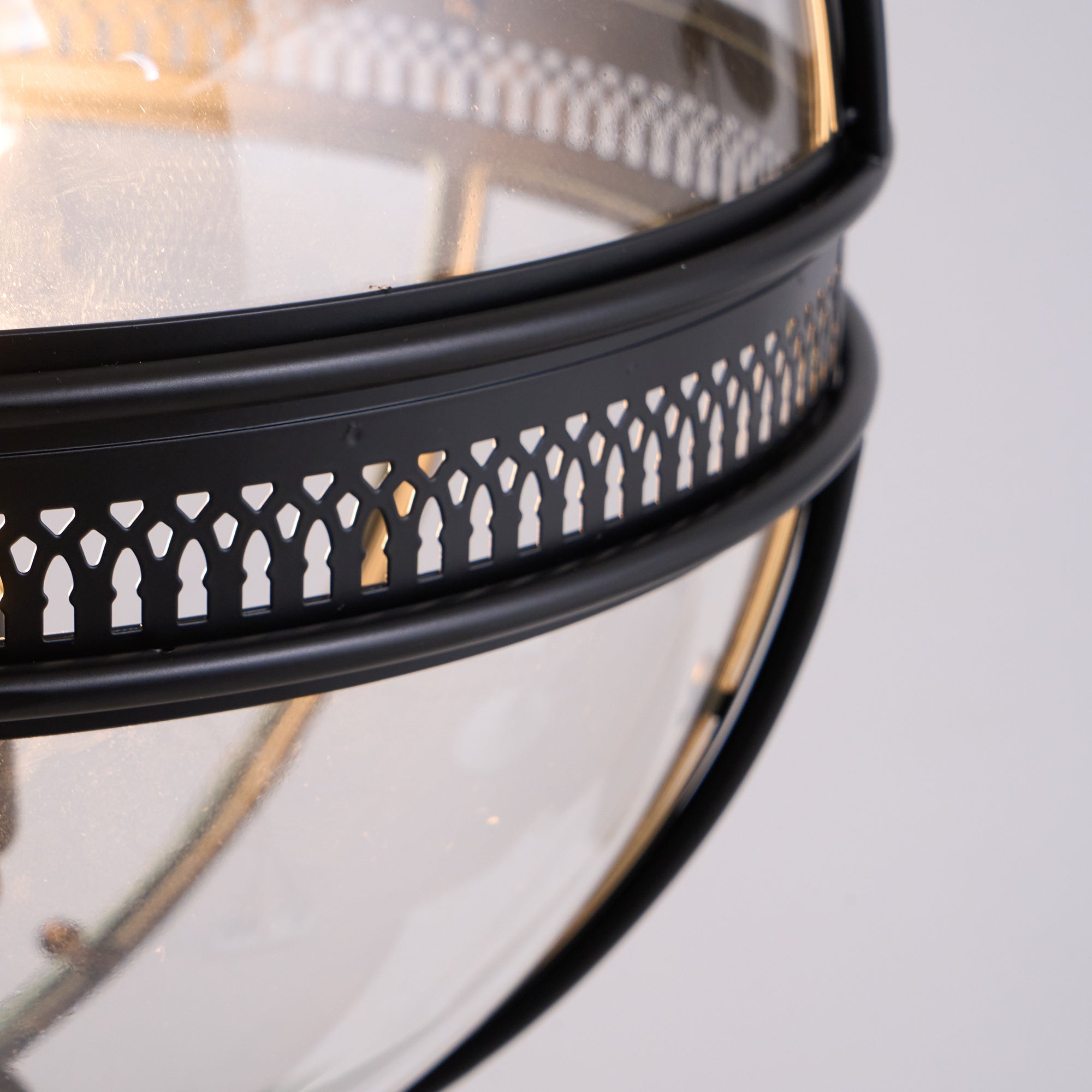 Pendant Light Glass Globe E12 Metal Frame Vintage Indoor Dining Room Hanging Ceiling Fixture | Thomler