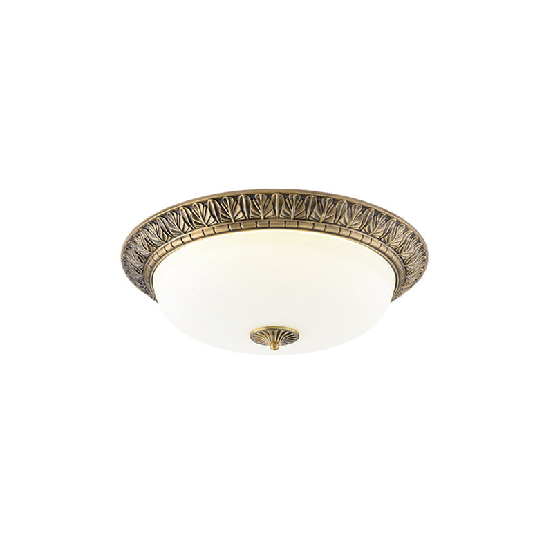 Flush Mount LED Ceiling Light with Glass Dome – Metal Frame, Multiple Sizes for Living Room & Bedroom | Thomler
