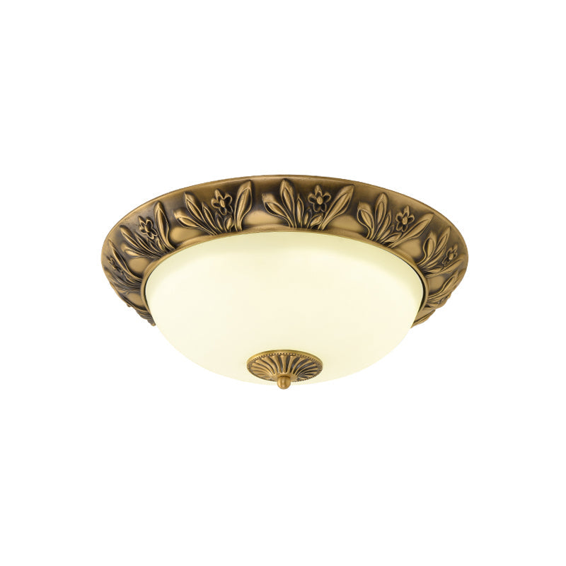Flush Mount LED Ceiling Light with Glass Dome – Metal Frame, Multiple Sizes for Living Room & Bedroom | Thomler