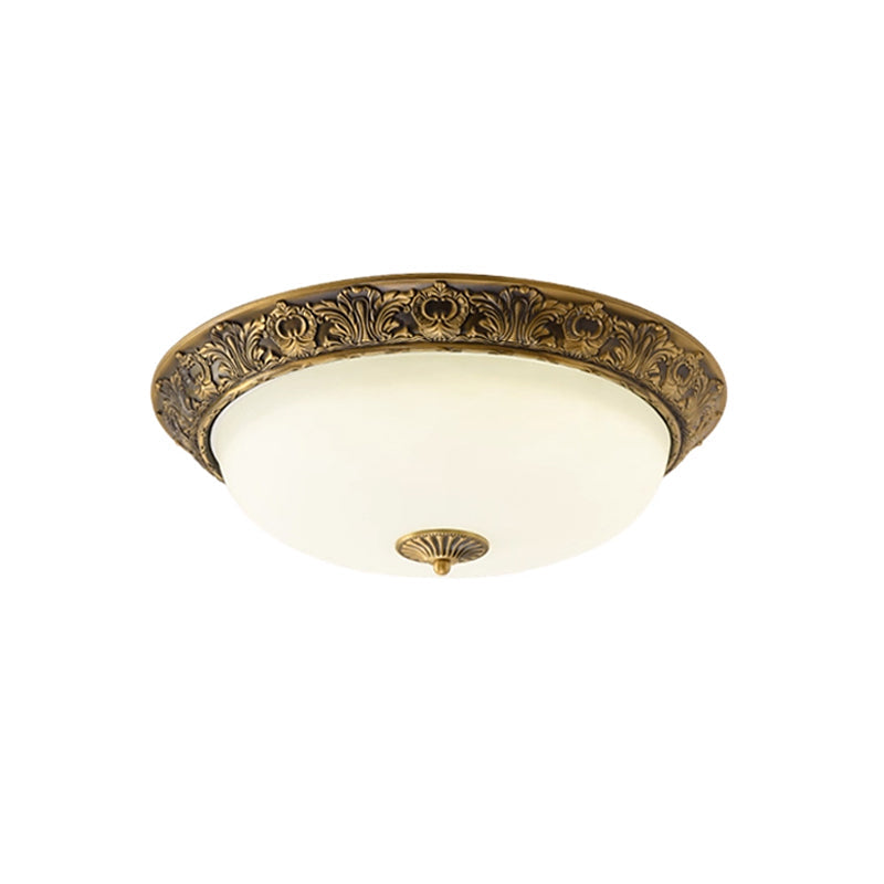 Flush Mount LED Ceiling Light with Glass Dome – Metal Frame, Multiple Sizes for Living Room & Bedroom | Thomler