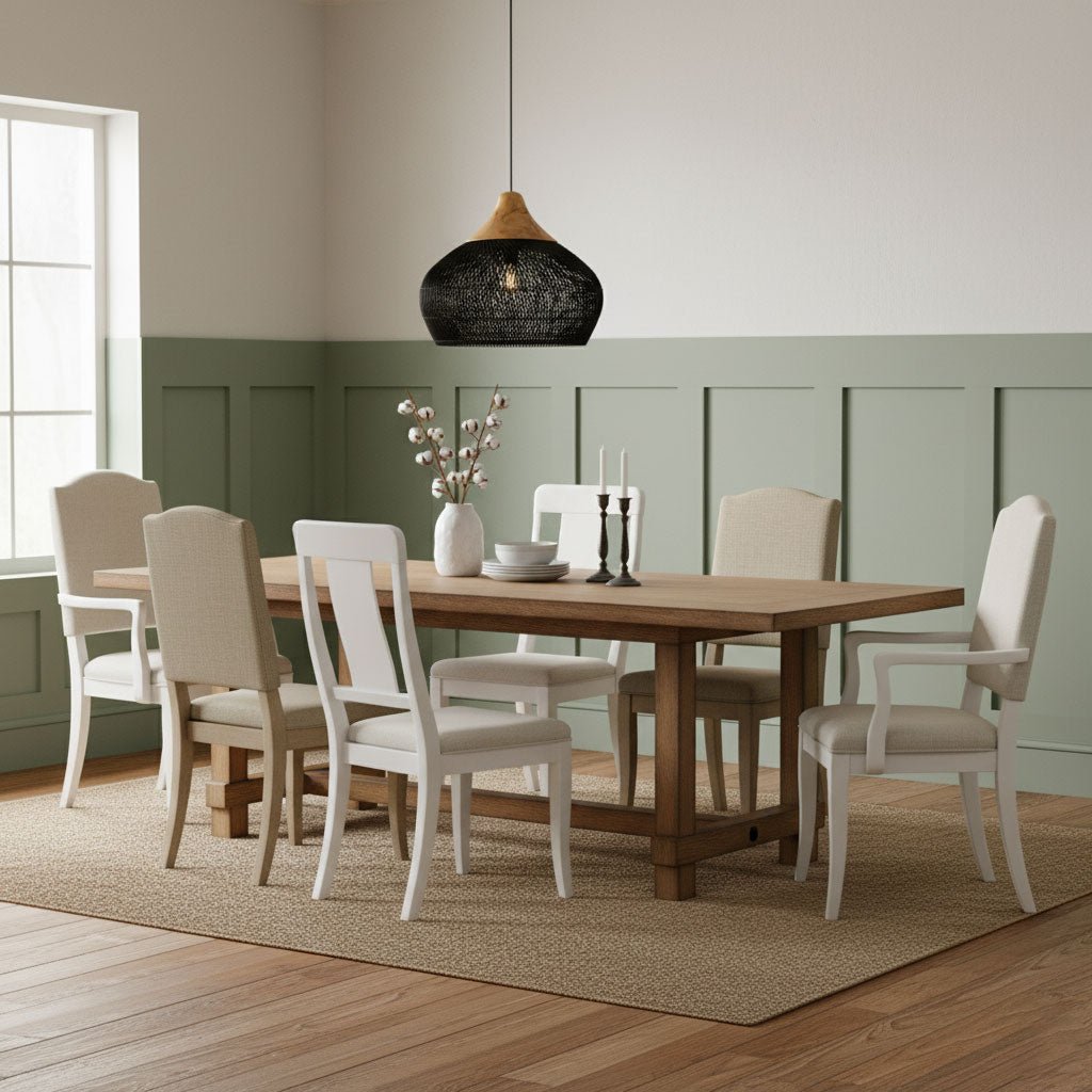 Pendant Light Rattan Braided 23.6 in Adjustable Dining Room Kitchen Island Hanging Ceiling Lamp Natural Woven Lighting Fixture | Thomler