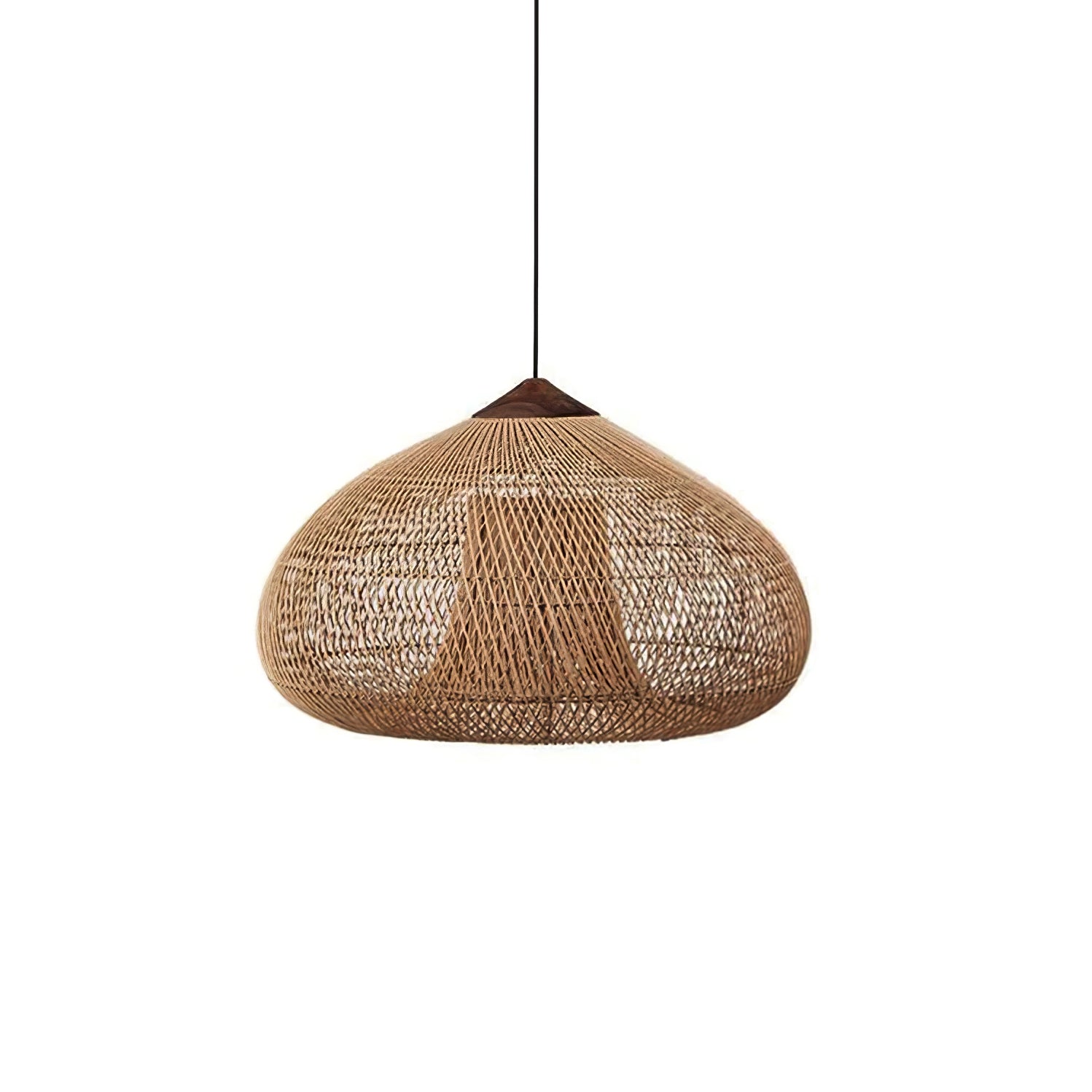 Pendant Light Rattan Braided 23.6 in Adjustable Dining Room Kitchen Island Hanging Ceiling Lamp Natural Woven Lighting Fixture | Thomler