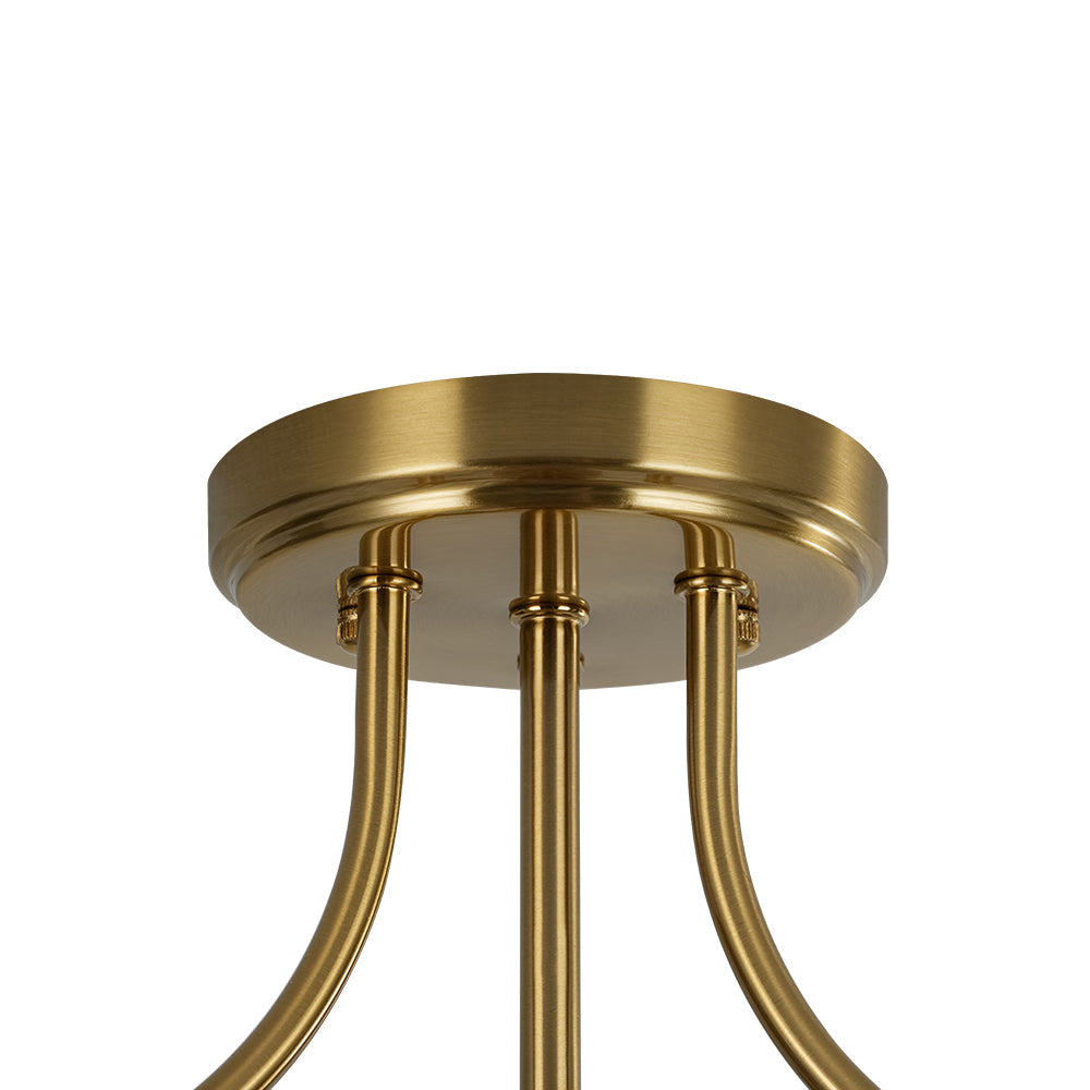 Ceiling Light Hammered Glass Drum 30.0 cm Semi Flush Bathroom Dining Room Hallway Fixture | Thomler