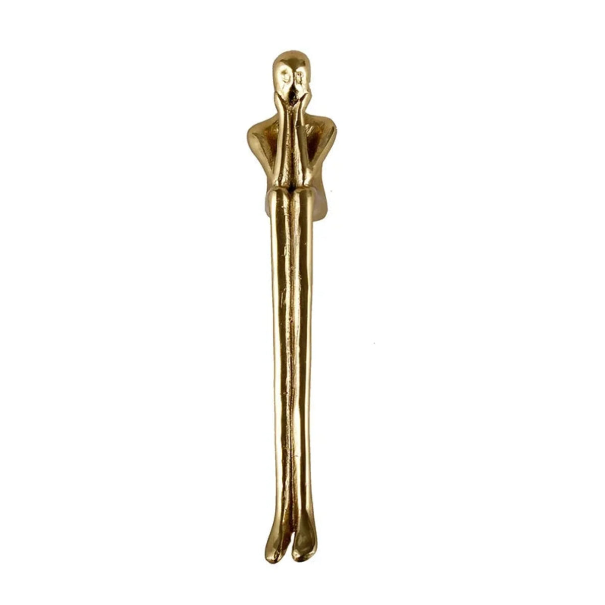 Abstract Figure Cabinet Pull in Polished Brass – Modern Drawer Handle for Furniture & DIY | Thomler