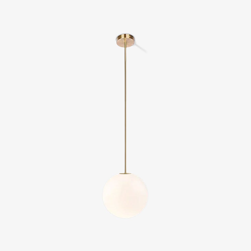 Pendant Light Brass Frosted Glass Globe Ceiling Hallway Dining Room Hanging Lamp Minimalist Scandinavian Modern Lighting | Thomler