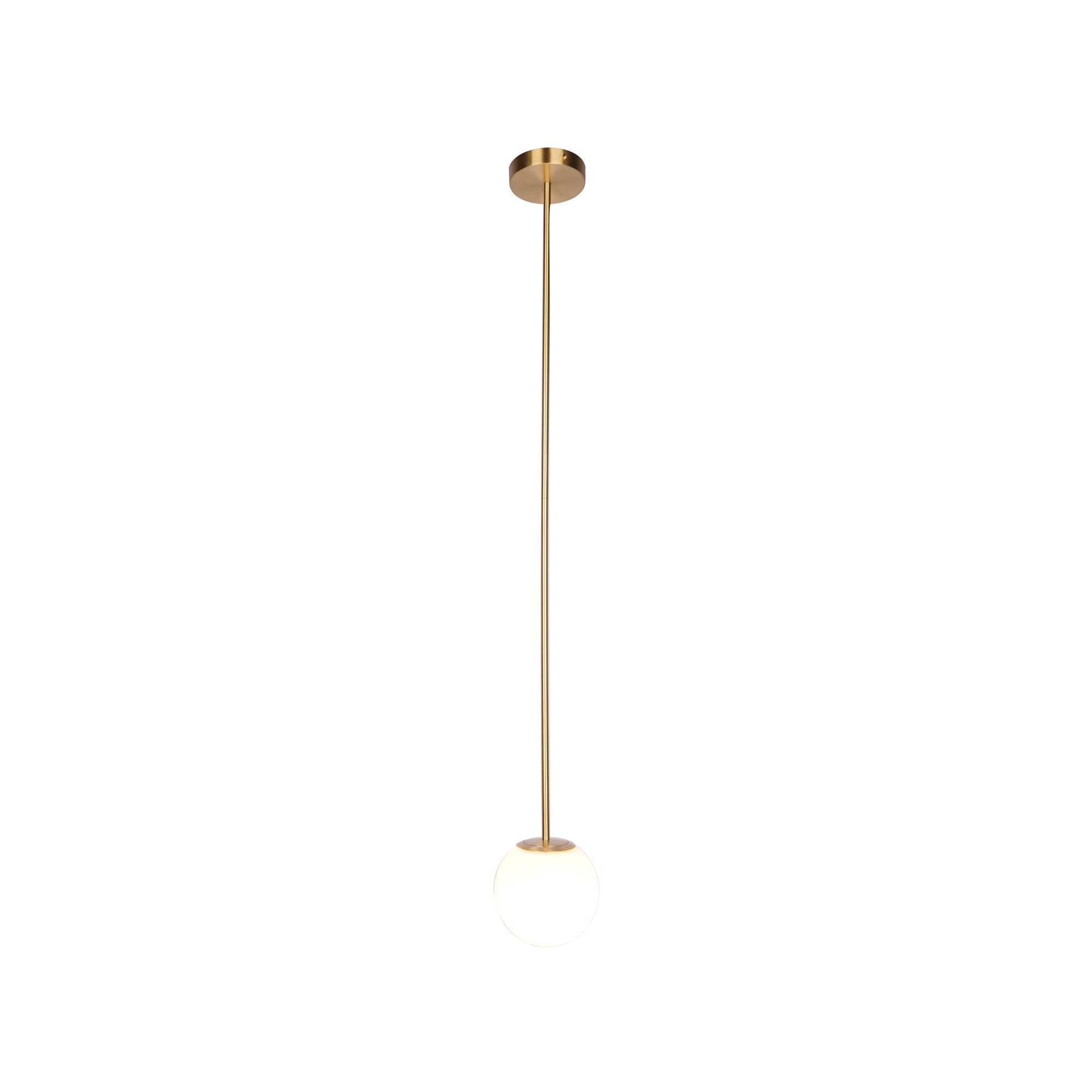 Pendant Light Brass Frosted Glass Globe Ceiling Hallway Dining Room Hanging Lamp Minimalist Scandinavian Modern Lighting | Thomler