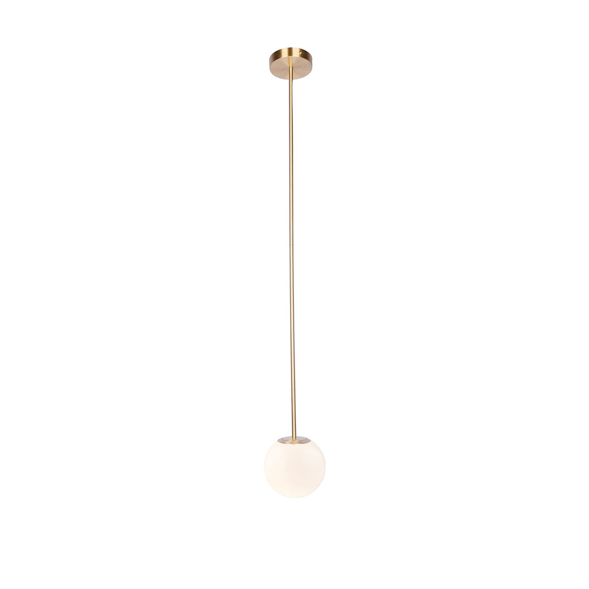 Pendant Light Brass Frosted Glass Globe Ceiling Hallway Dining Room Hanging Lamp Minimalist Scandinavian Modern Lighting | Thomler