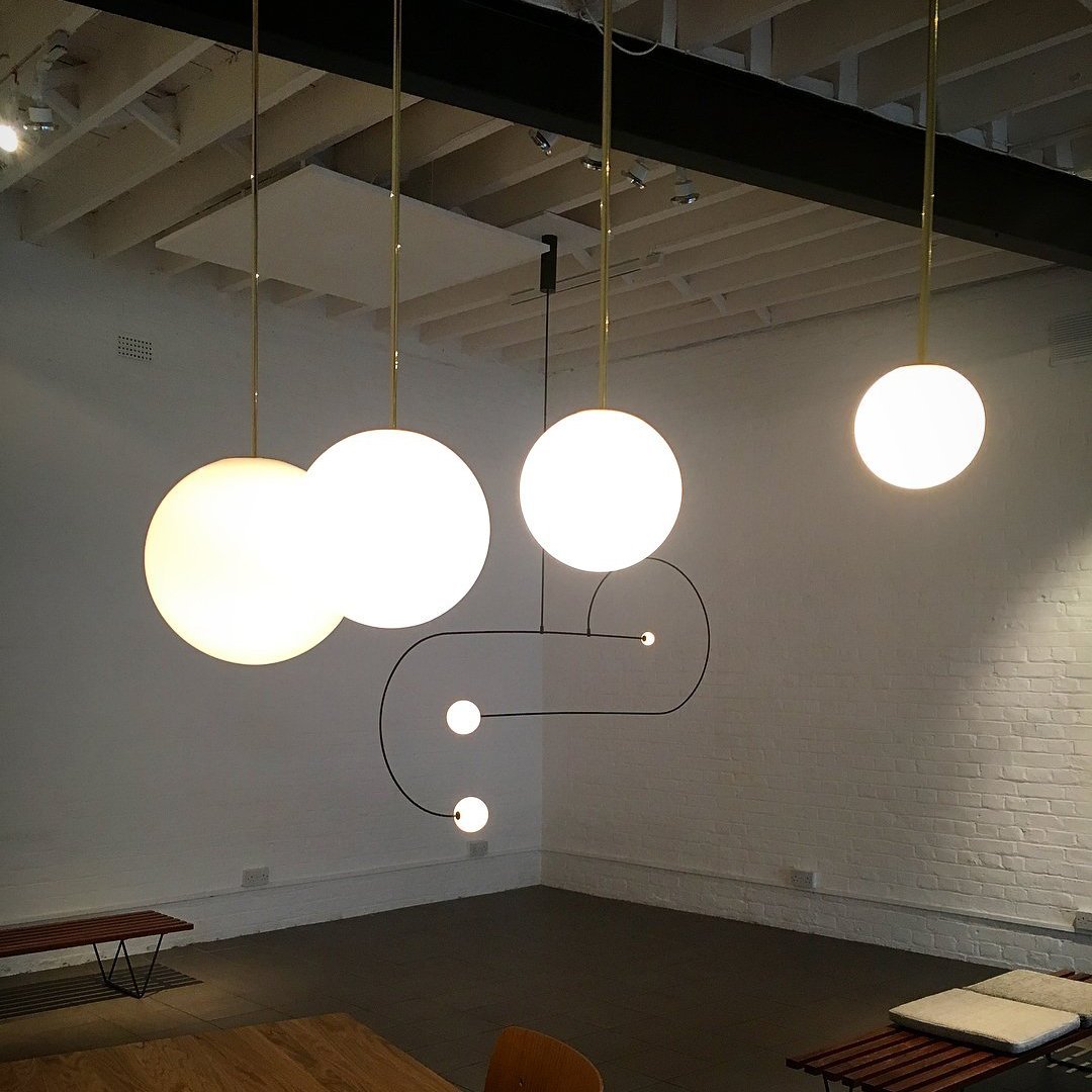Pendant Light Brass Frosted Glass Globe Ceiling Hallway Dining Room Hanging Lamp Minimalist Scandinavian Modern Lighting | Thomler