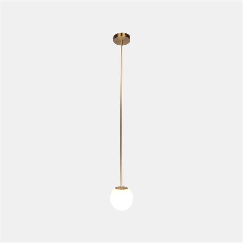 Pendant Light Brass Frosted Glass Globe Ceiling Hallway Dining Room Hanging Lamp Minimalist Scandinavian Modern Lighting | Thomler