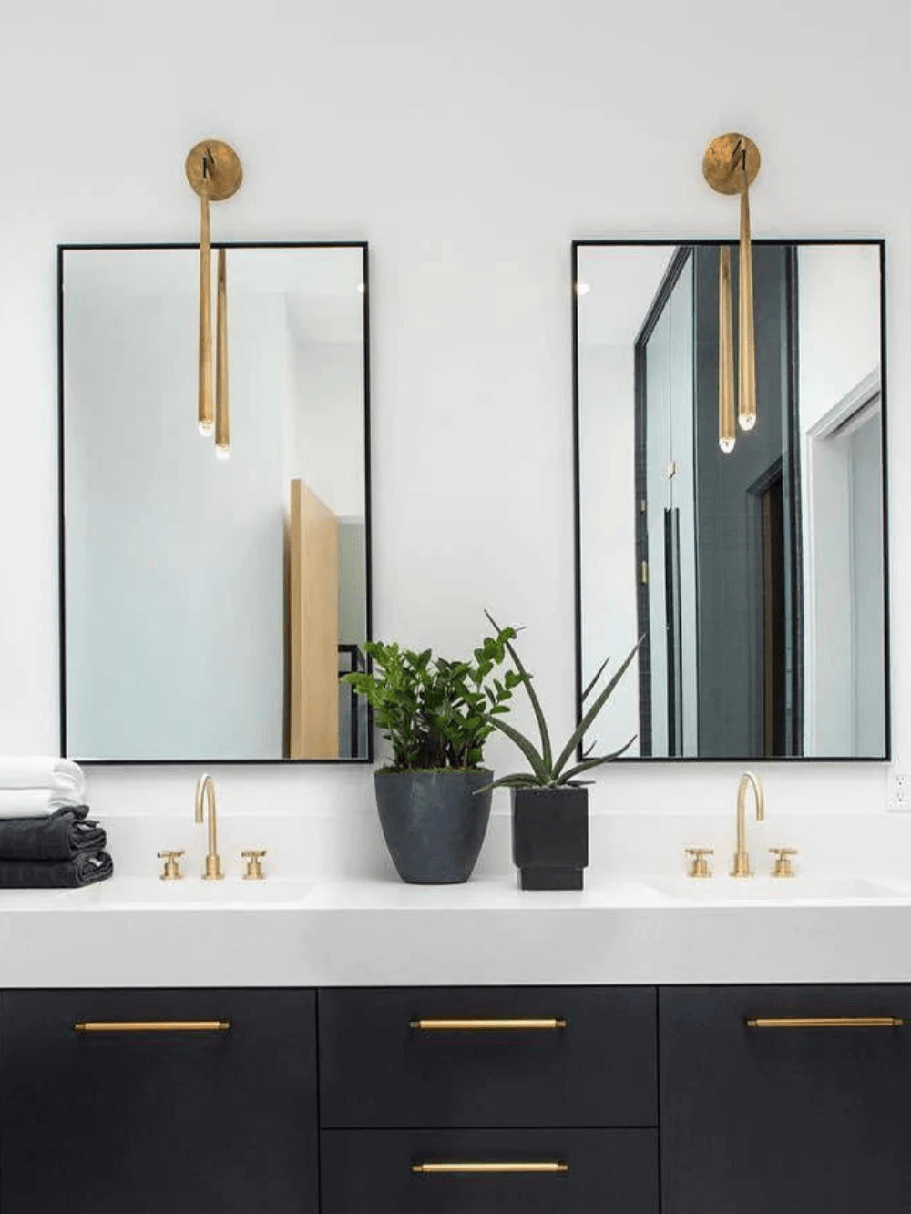 Wall Lamp Brass Cone 15 in Integrated LED Bedroom Hallway Reading Light Modern Minimalist Sconce | Thomler