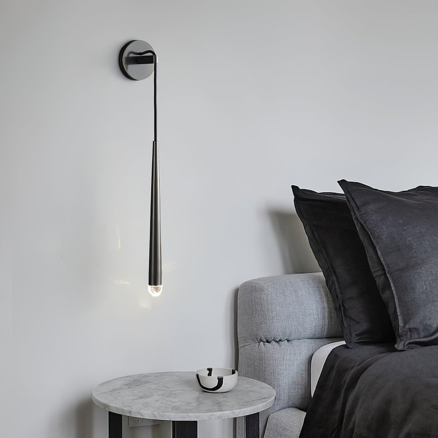 Wall Lamp Brass Cone 15 in Integrated LED Bedroom Hallway Reading Light Modern Minimalist Sconce | Thomler