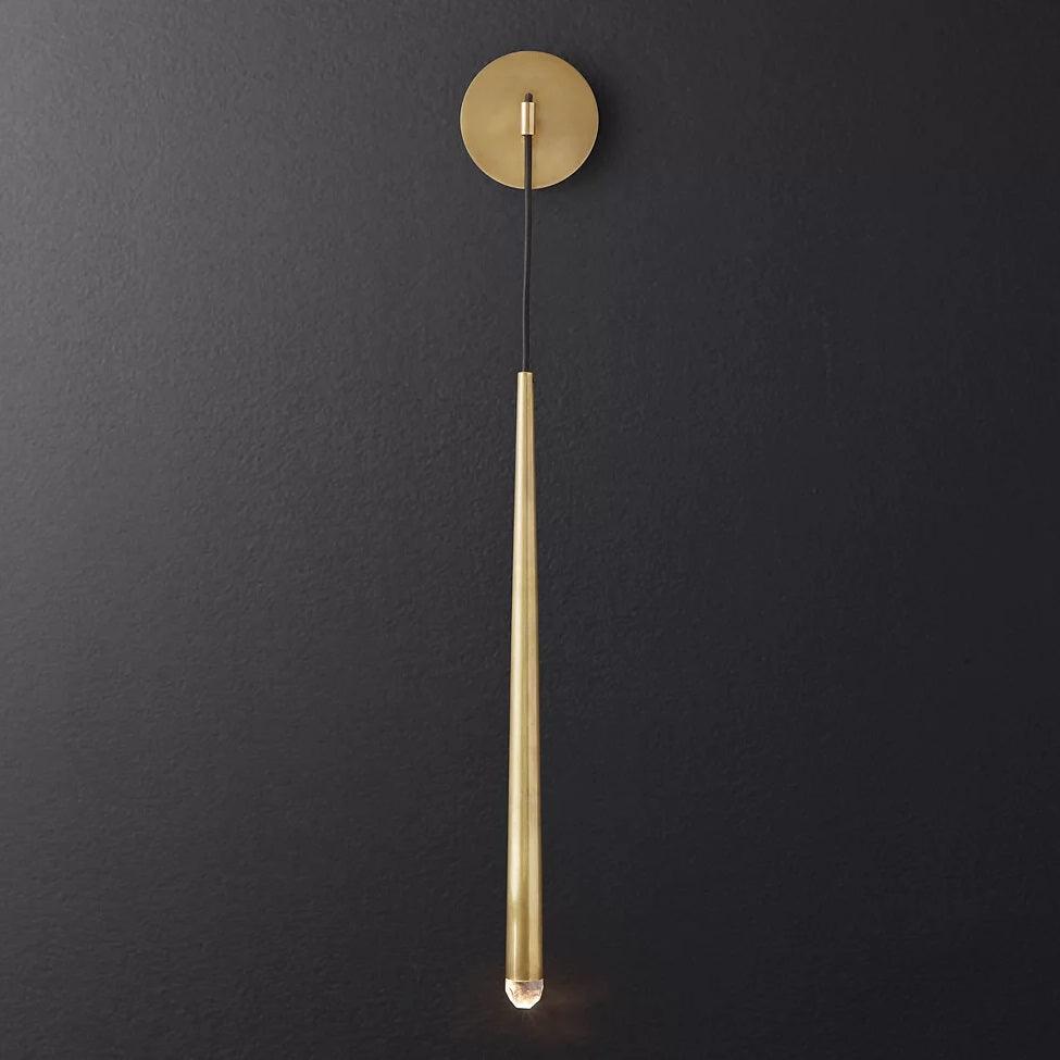 Wall Lamp Brass Cone 15 in Integrated LED Bedroom Hallway Reading Light Modern Minimalist Sconce | Thomler