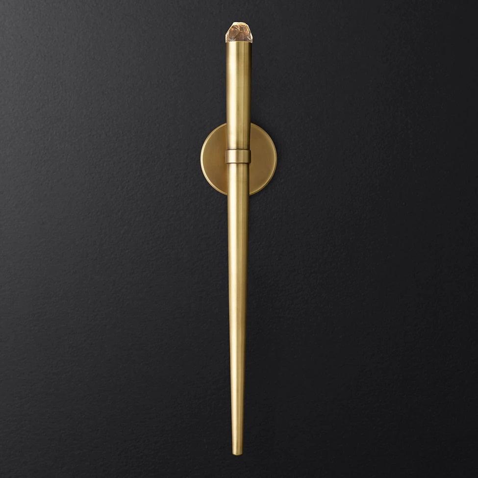 Wall Lamp Brass Cone 15 in Integrated LED Bedroom Hallway Reading Light Modern Minimalist Sconce | Thomler