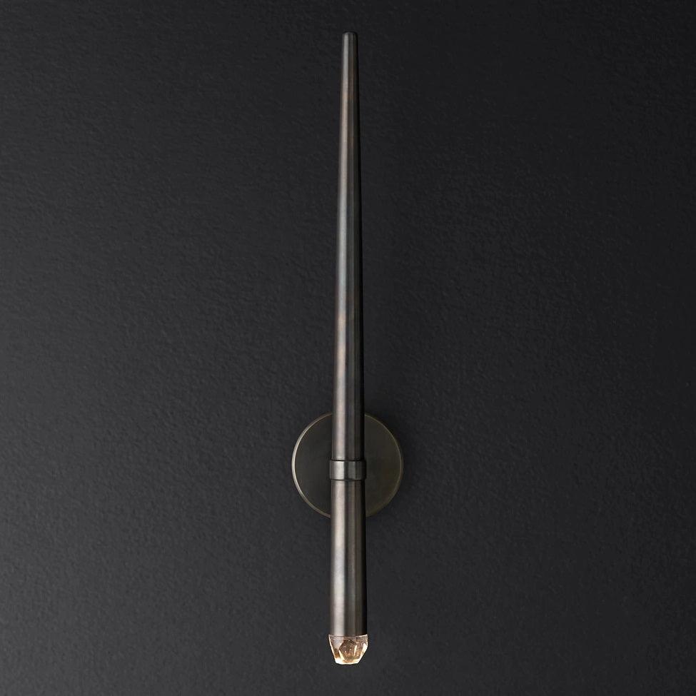 Wall Lamp Brass Cone 15 in Integrated LED Bedroom Hallway Reading Light Modern Minimalist Sconce | Thomler