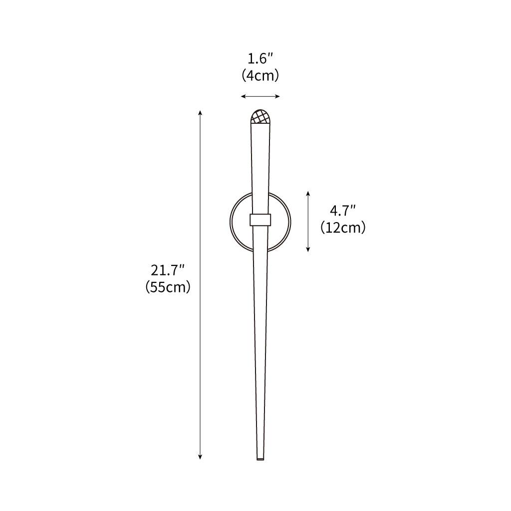 Wall Lamp Brass Cone 15 in Integrated LED Bedroom Hallway Reading Light Modern Minimalist Sconce | Thomler