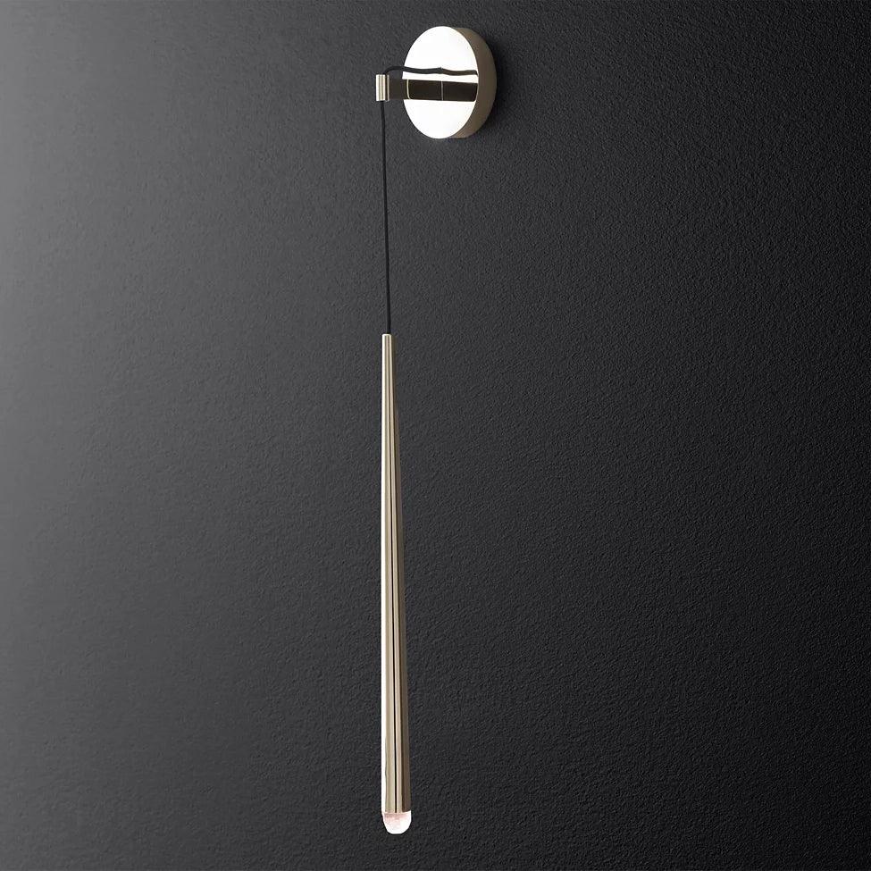 Wall Lamp Brass Cone 15 in Integrated LED Bedroom Hallway Reading Light Modern Minimalist Sconce | Thomler