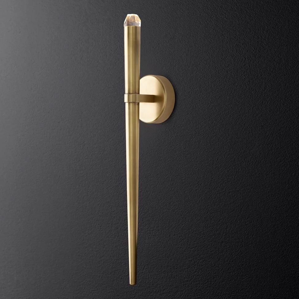 Wall Lamp Brass Cone 15 in Integrated LED Bedroom Hallway Reading Light Modern Minimalist Sconce | Thomler