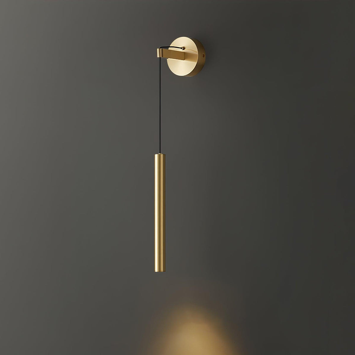 Modern Minimalist Vertical Bar LED Wall Sconce – Brass or Black Finish | Thomler