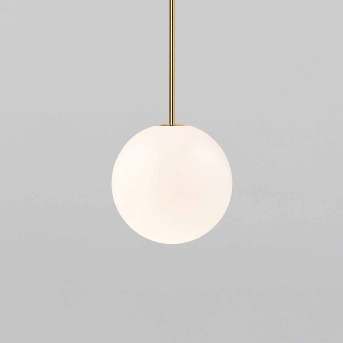 Pendant Light Brass Frosted Glass Globe Ceiling Hallway Dining Room Hanging Lamp Minimalist Scandinavian Modern Lighting | Thomler